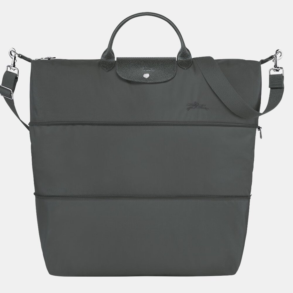 Longchamp Le Pliage Travel bag expandable Graphite - Recycled canvas